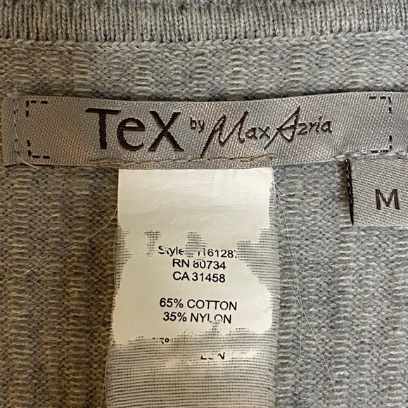 Tex by Max Azria U-Neck Sweater 3/4 Sleeves Lightweight Size Medium HSH - Picture 6 of 8